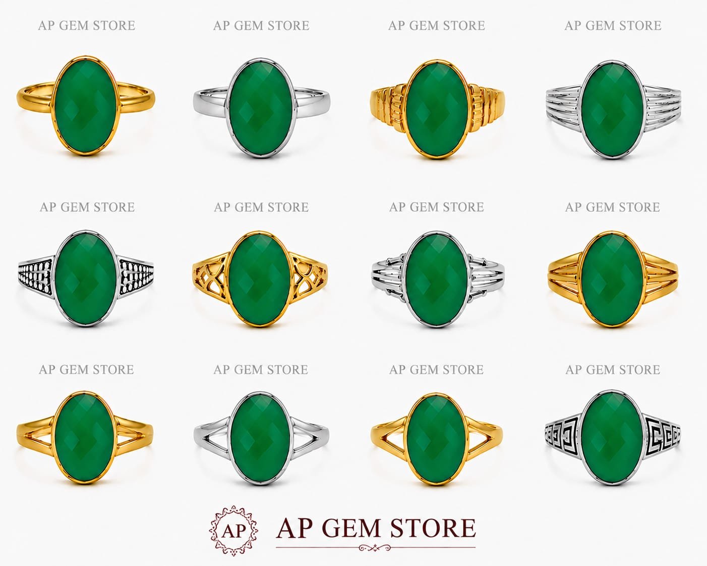 Green Onyx Rings